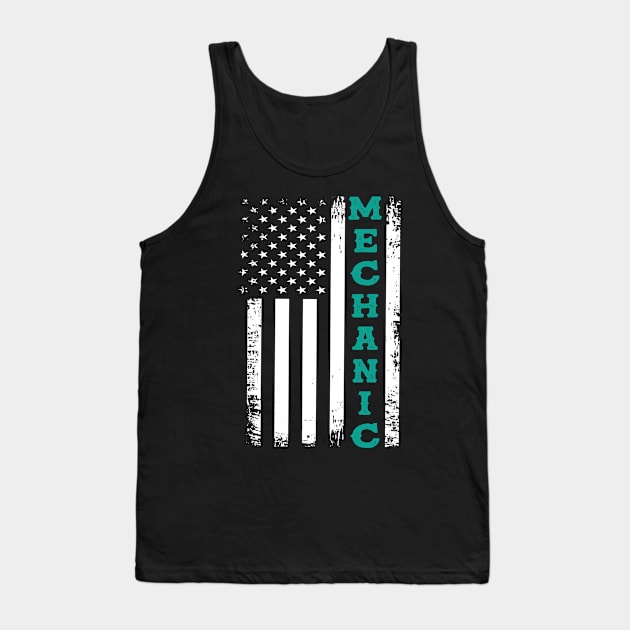 USA Mechanic Tank Top by AntonioClothing